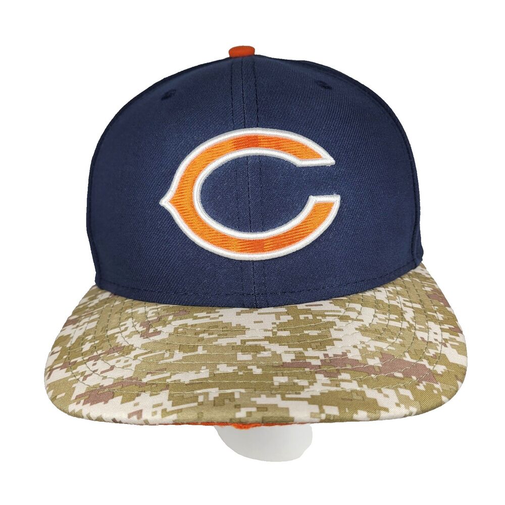 GSH Chicago Bears New Era 59FIFTY Camo & Blue Fitted Hat Size 7 3/8 NWOT